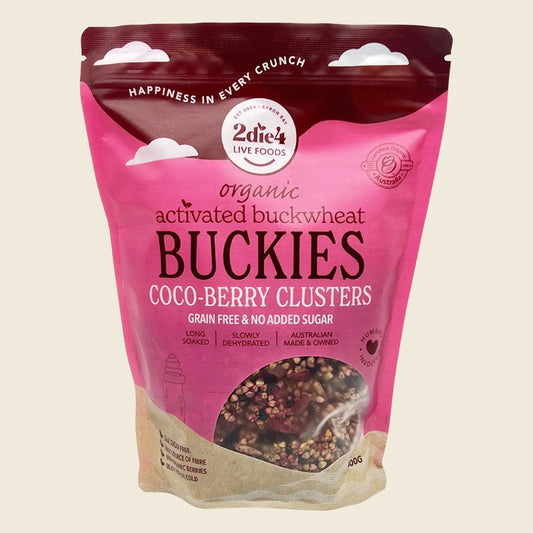 Organic Activated Buckies Coco-Berry Clusters 400g