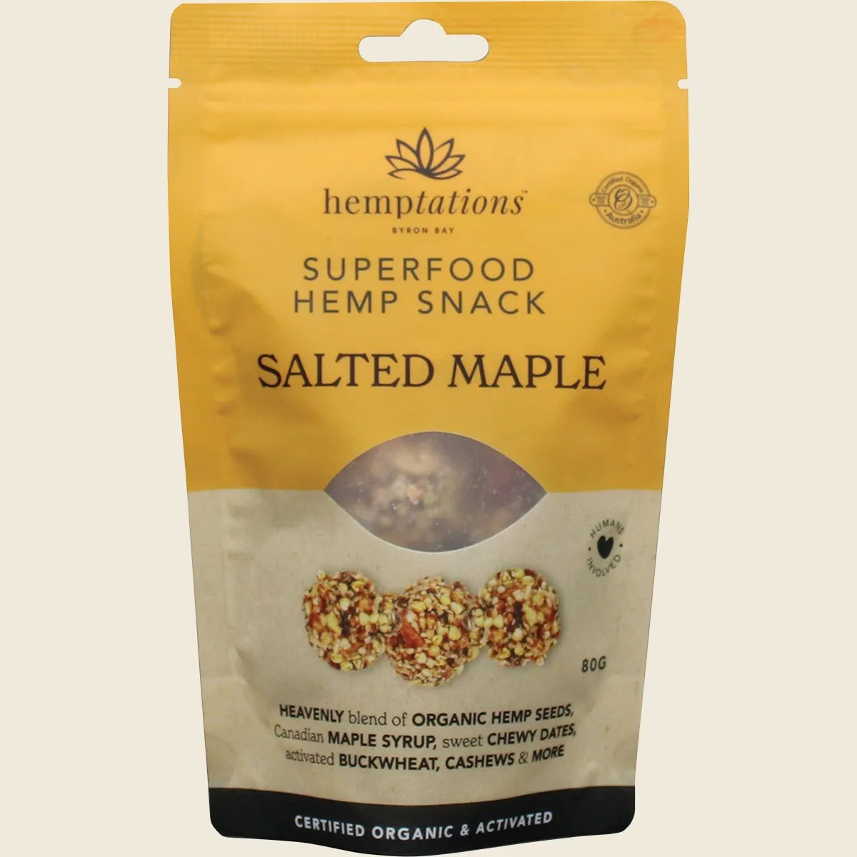 Hemptations Superfood Hemp Snack Salted Maple 80g