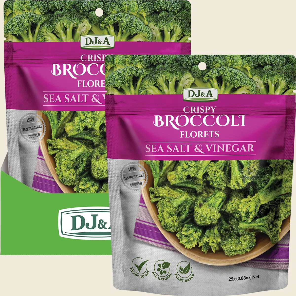 Crispy Broccoli Florets Sea Salt & Vinegar 12x25g