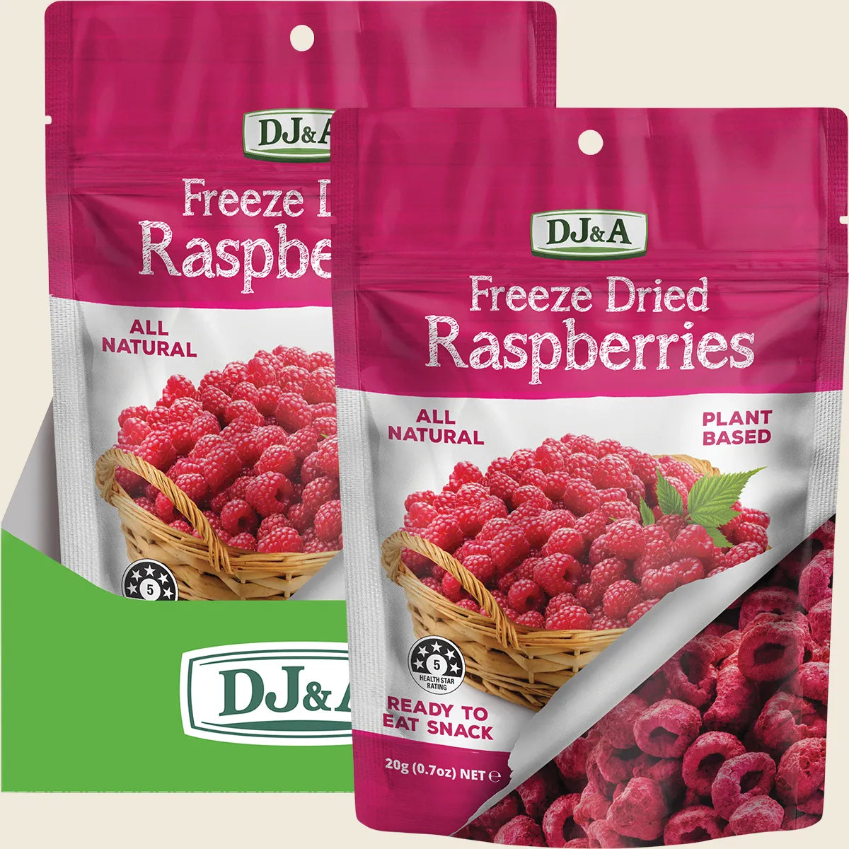 Freeze Dried Raspberries 10x20g