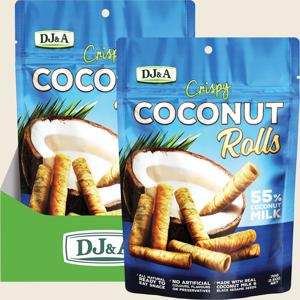 Crispy Coconut Rolls 20x70g