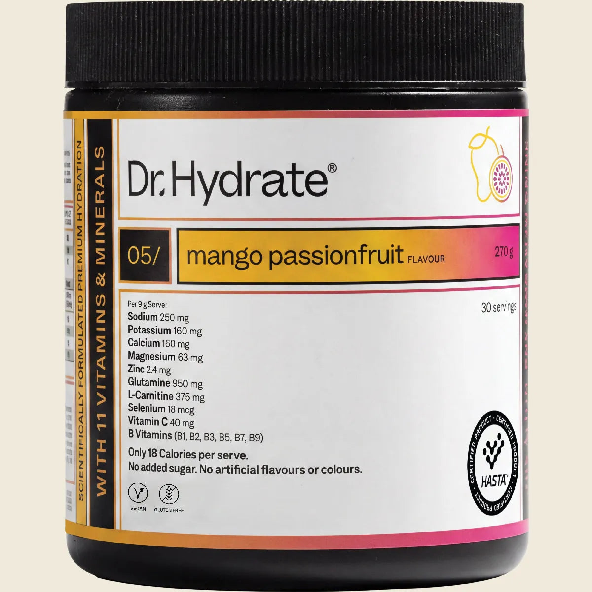 All-In-One Hydration Drink Hasta Cert Mango Passionfruit 270g