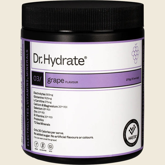 Dr Hydrate All-In-One Hydration Drink Hasta Cert Grape 270g