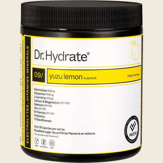 Dr Hydrate All-In-One Hydration Drink Hasta Cert Yuzu Lemon 270g