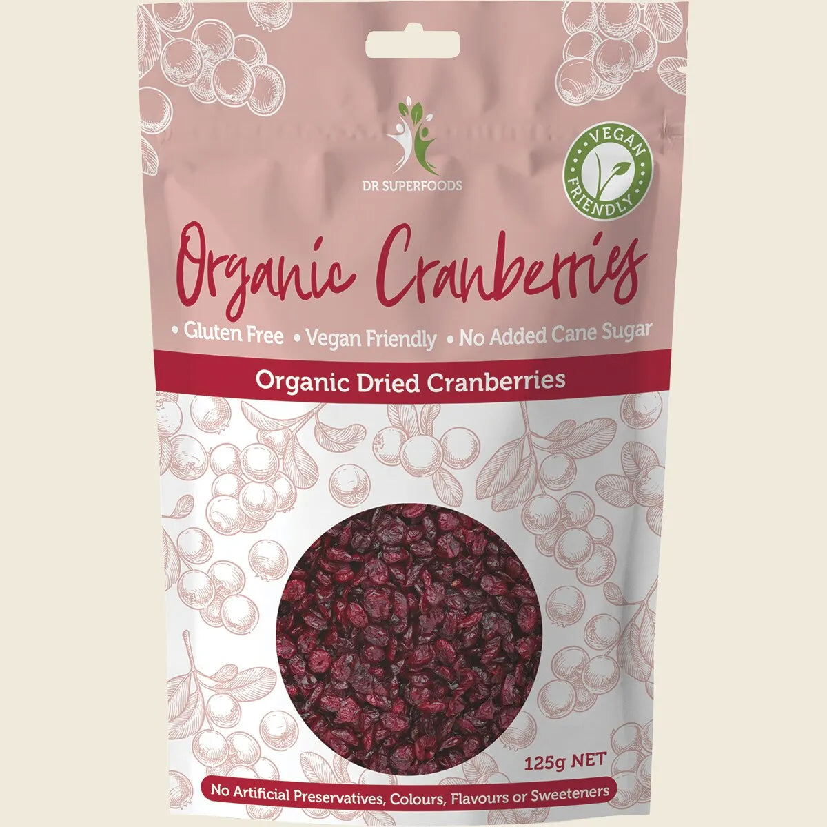 Dried Cranberries Organic 125g