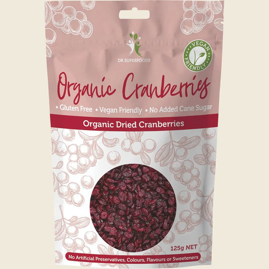 Dried Cranberries Organic 125g