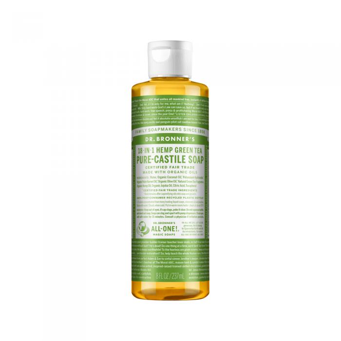 Dr. Bronners Pure-castile Magic Soap Liquid (18-in-1) Green Tea 237ml