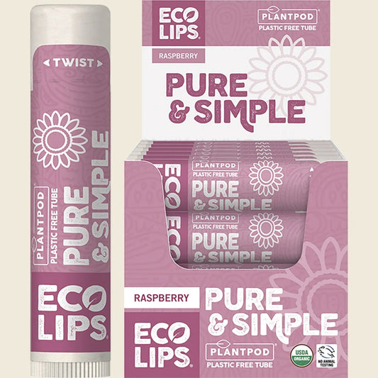 Lip Balm Display Pure & Simple Raspberry 24x4.25g