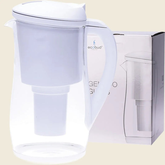 Gentoo Glass Water Filter Jug White 1.5L