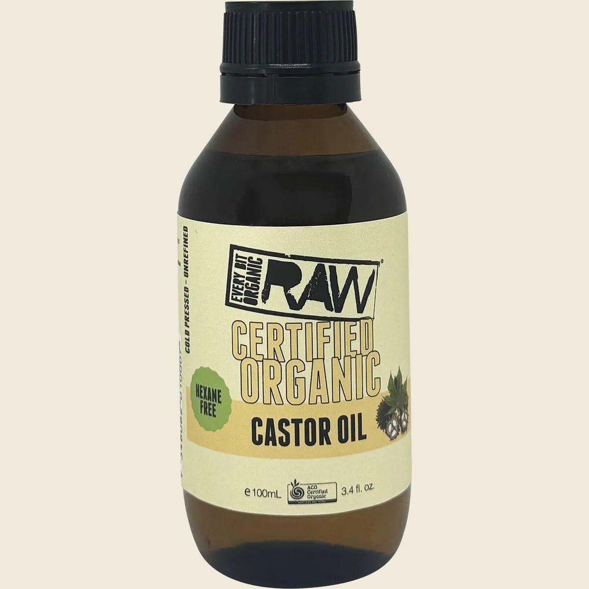 Castor Oil - Amber Glass Bottle 100ml