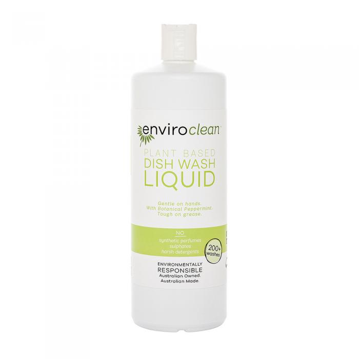 Enviroclean Plant Based Dish Wash Liquid (botanical Peppermint) Liquid 1l