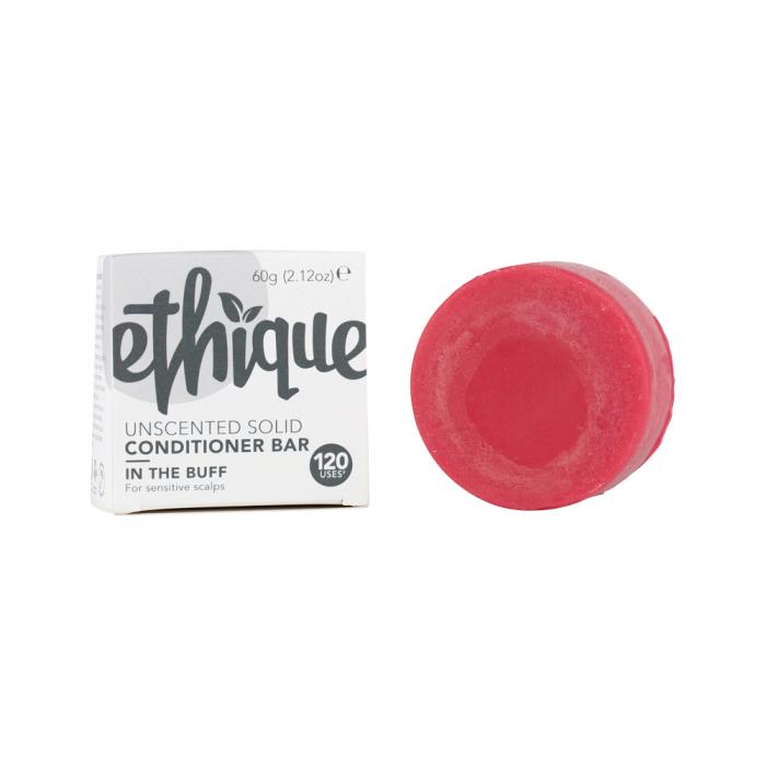 Ethique Bar Conditioner Solid In The Buff (for Sensitive Scalps) Unscented 60g  Sell Through