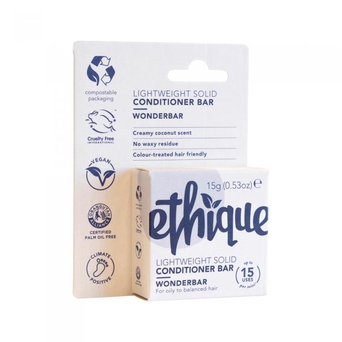 Ethique Bar Conditioner Lightweight Solid Wonderbar (for Oily To Balanced Hair) 15g  Sell Through
