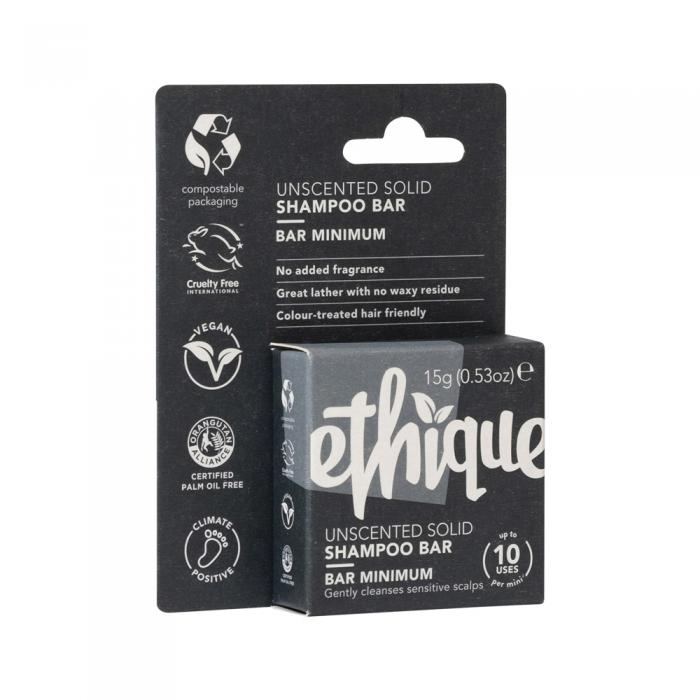 Ethique Bar Shampoo Solid Bar Minimum (gently Cleanses Sensitive Scalps) Unscented 15g  Sell Through