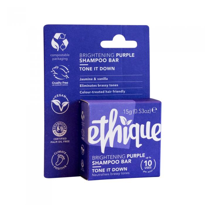 Ethique Bar Shampoo Brightening Purple Tone It Down (neutralises Brassy Tones) 15g  Sell Through