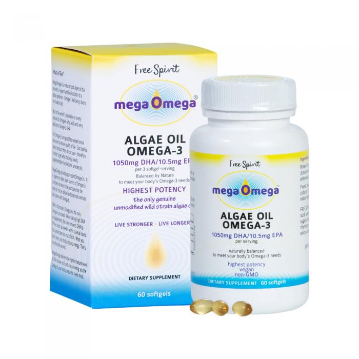 Free Spirit Megaomega Algae Oil Omega-3 60c