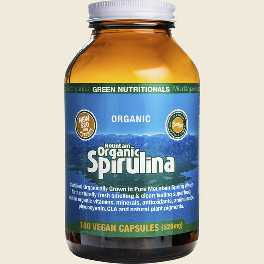 Mountain Organic Spirulina 520mg 180 Caps