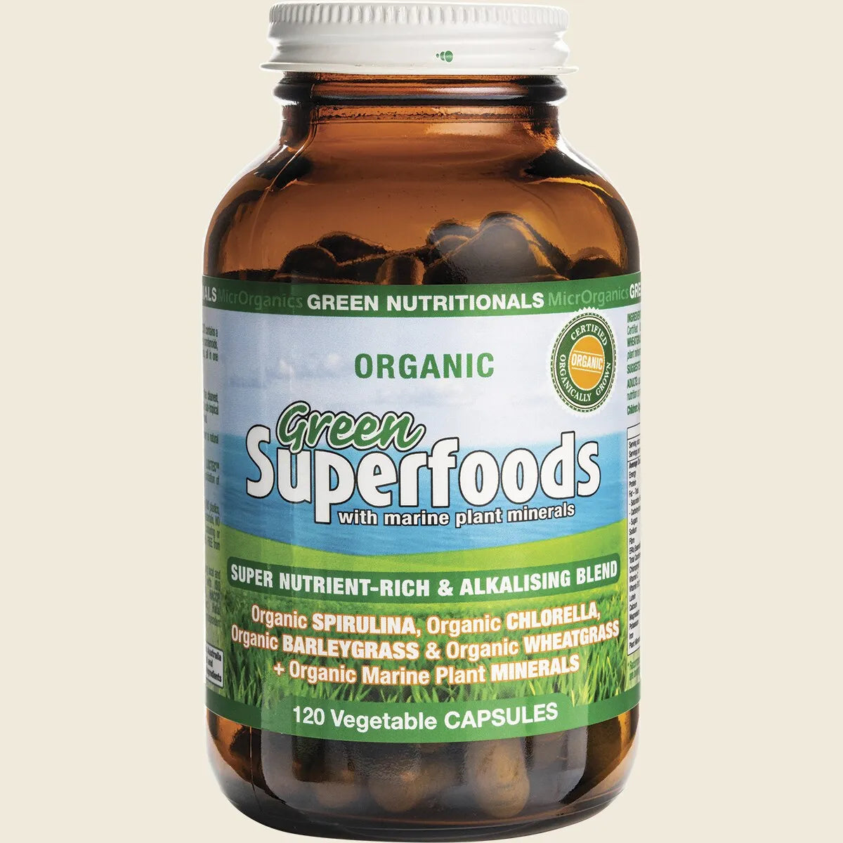 Organic Green Superfoods 600mg 120 Caps