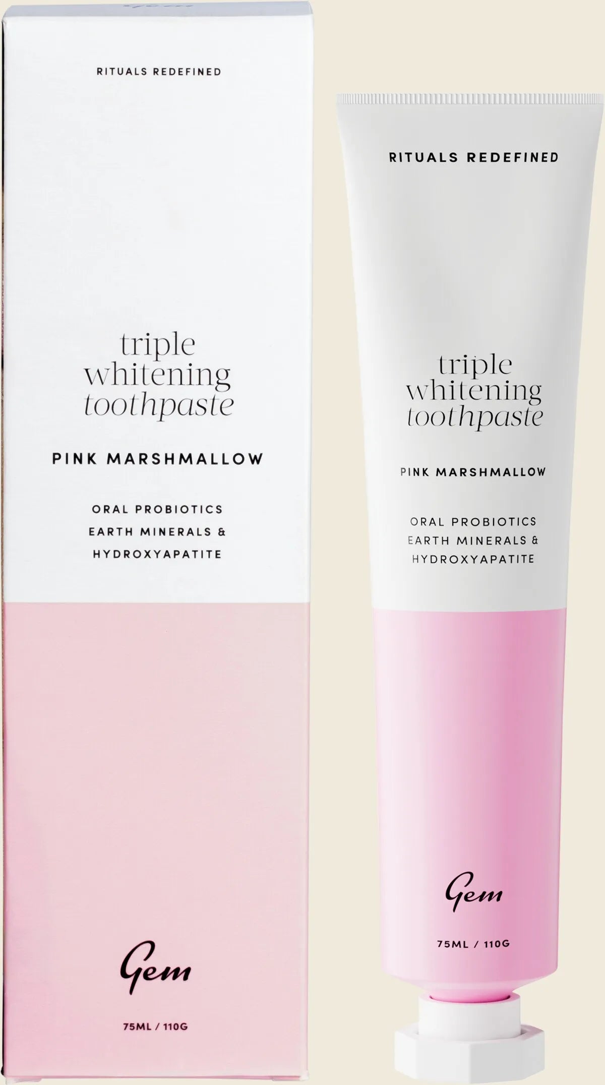 Toothpaste Triple Whitening Pink Marshmallow 110g