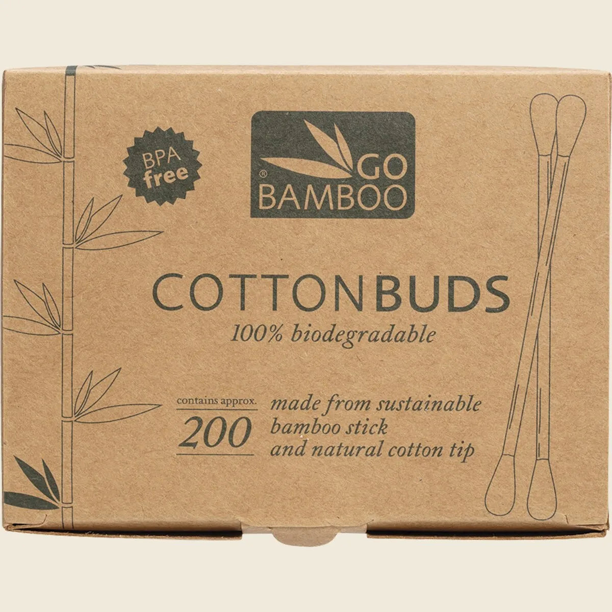 Cotton Buds 100% Biodegradable 200pk