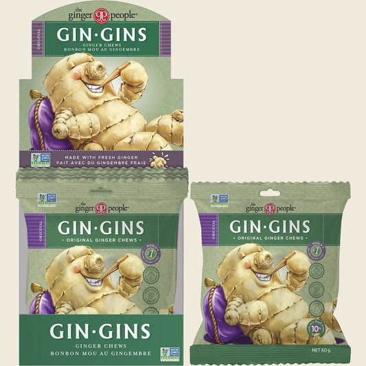 Gin Gins Ginger Candy Bag Chewy Original 12x60g