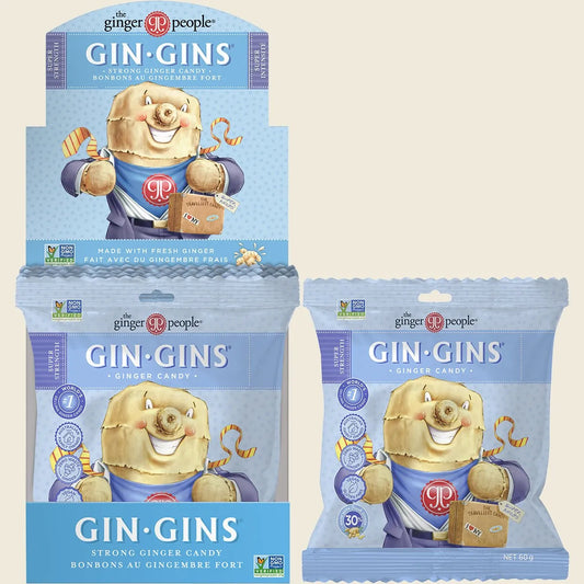 Gin Gins Ginger Candy Bag Super Strength 12x60g