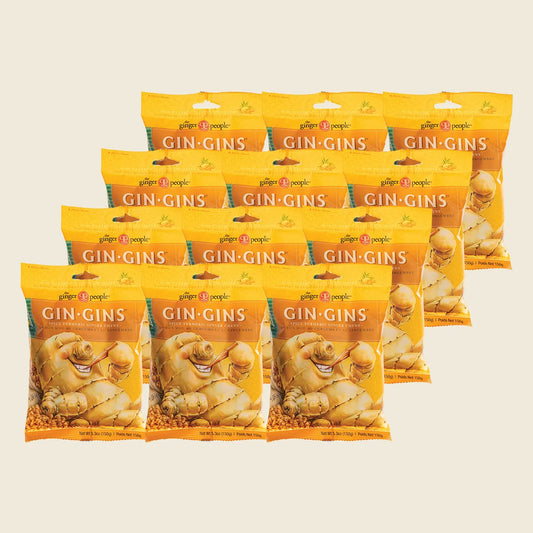 Gin Gins Ginger Candy Chewy Spicy Turmeric 12x150g
