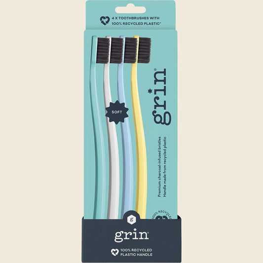 100% Recycled Toothbrush Soft Summer 8x4pk