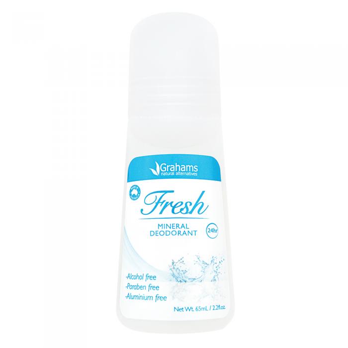 Grahams Natural Mineral Deodorant Roll-on Fresh 65ml