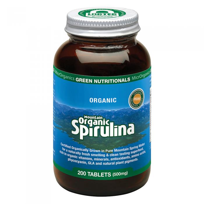 Green Nutritionals Mountain Organic Spirulina 500mg 200t