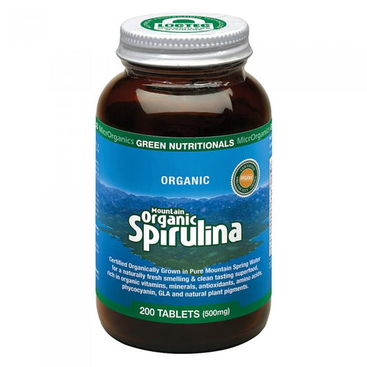 Green Nutritionals Mountain Organic Spirulina 500mg 200t