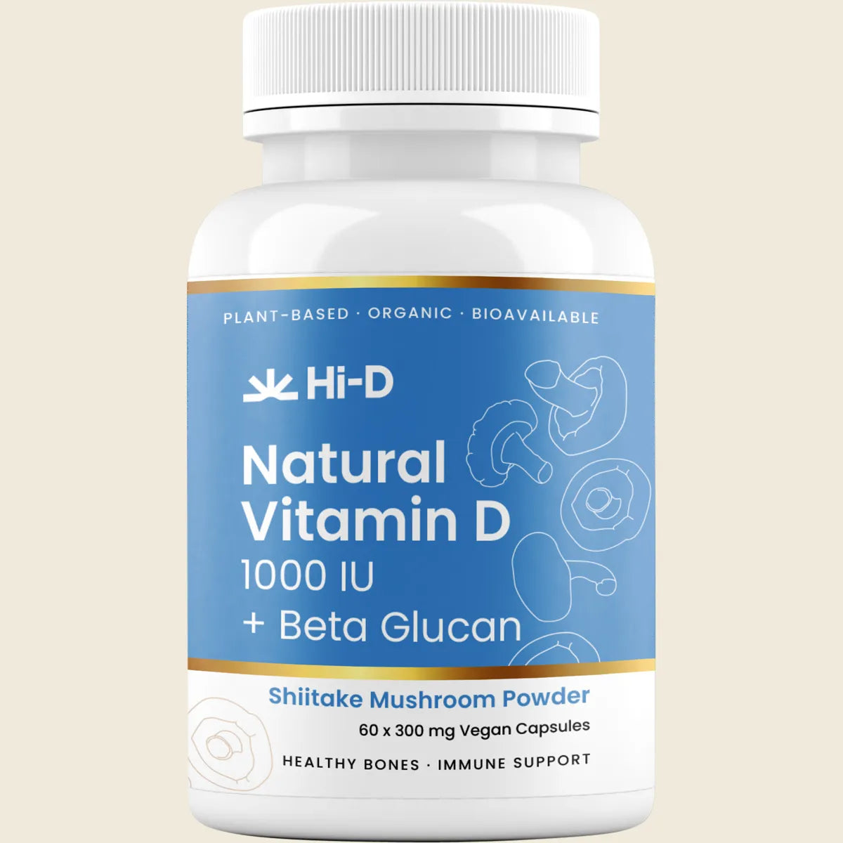 Natural Vitamin D 1000 IU + Beta Glucan 60 Caps