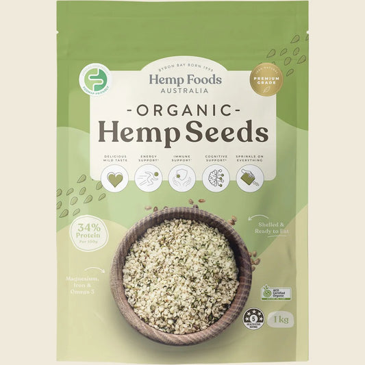 Organic Hemp Seeds Hulled 1kg