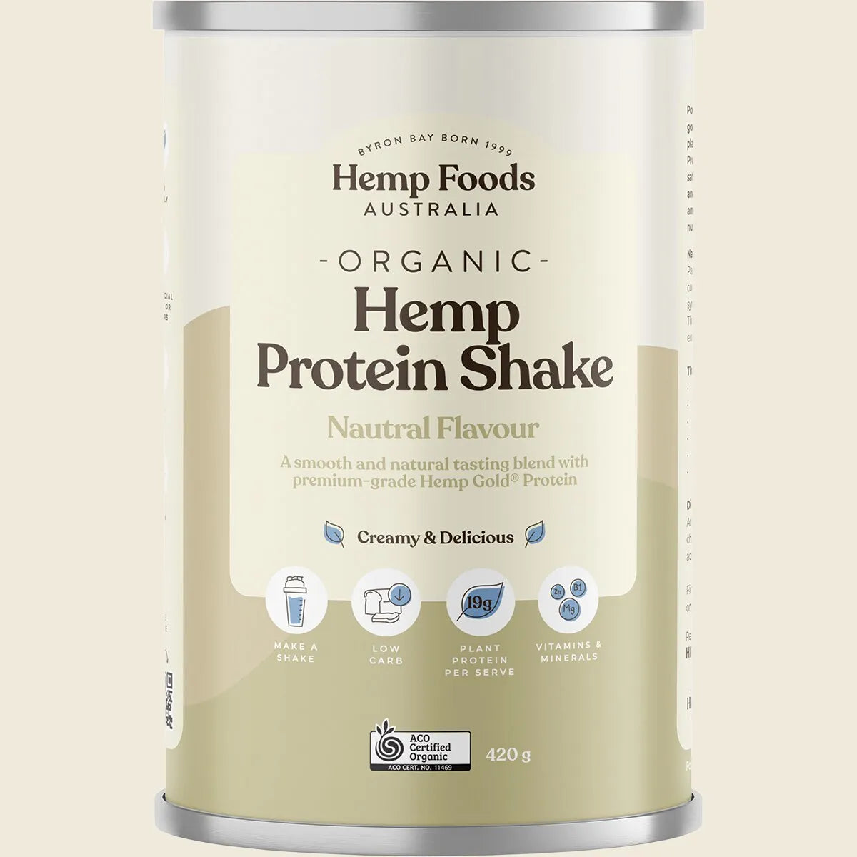 Organic Hemp Protein Shake Natural 420g