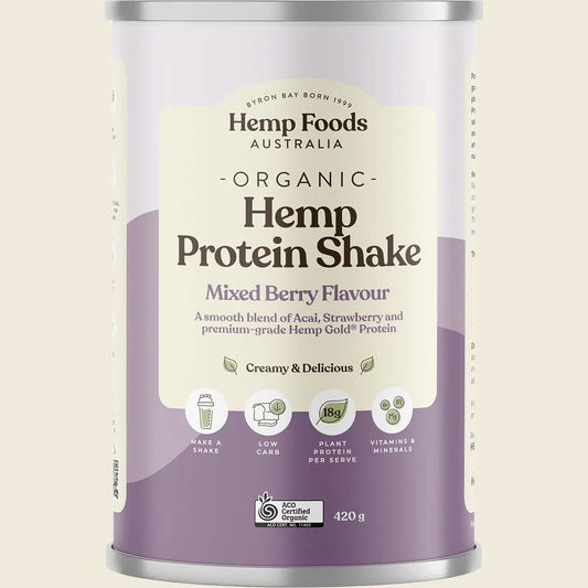 Organic Hemp Protein Shake Mixed Berry 420g