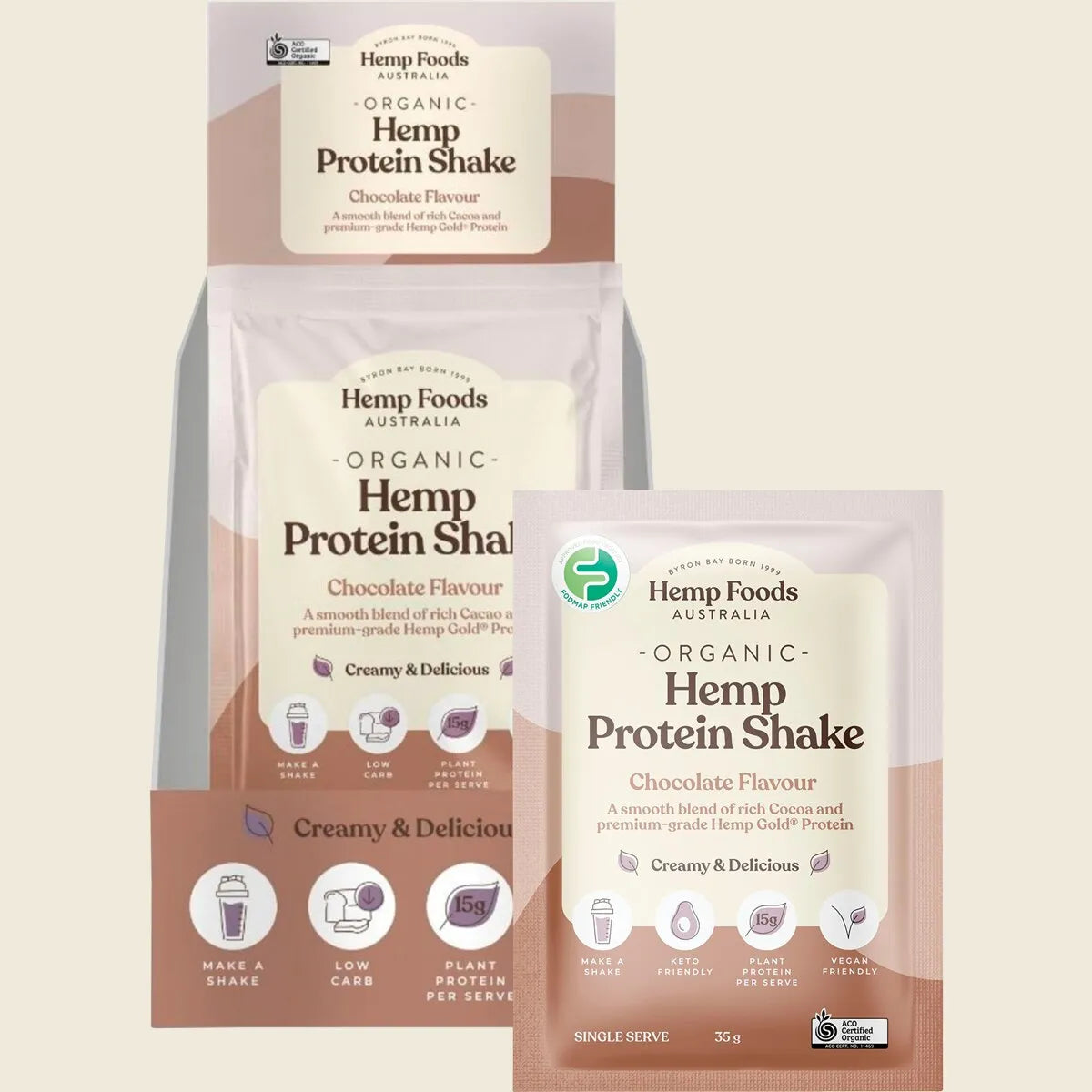 Organic Hemp Protein Shake Chocolate 7x35g