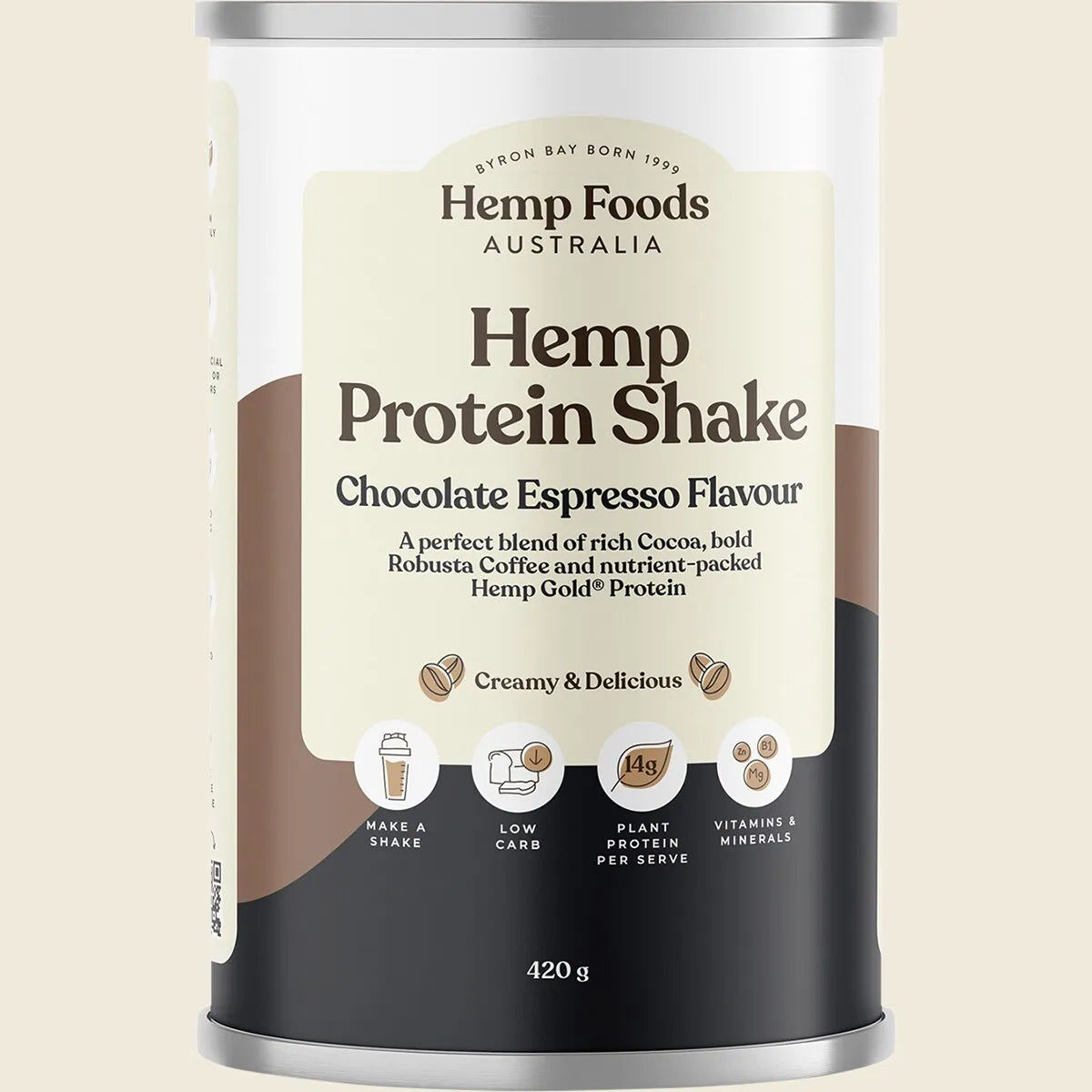 Organic Hemp Protein Shake Chocolate Espresso 420g