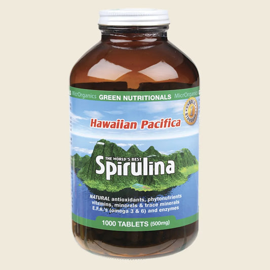 Hawaiian Pacifica Spirulina Tablets 500mg 1000 Tabs