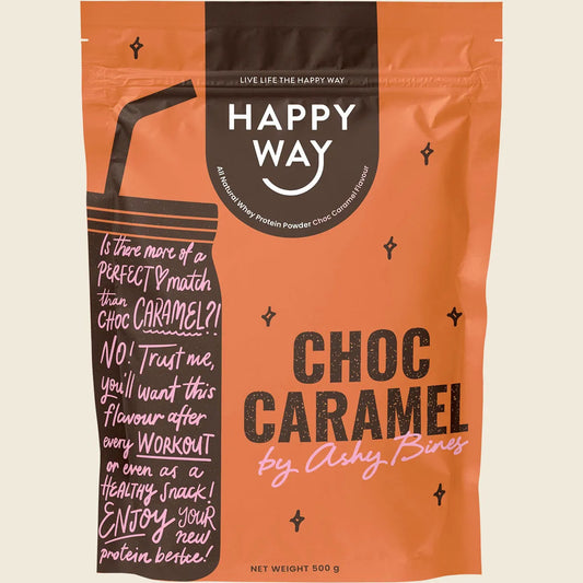Ashy Bines Whey Protein Powder Choc Caramel 500g