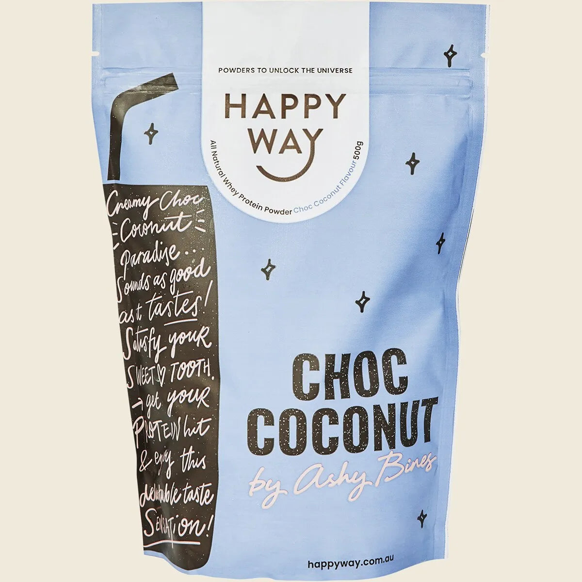 Ashy Bines Whey Protein Powder Choc Coconut 500g