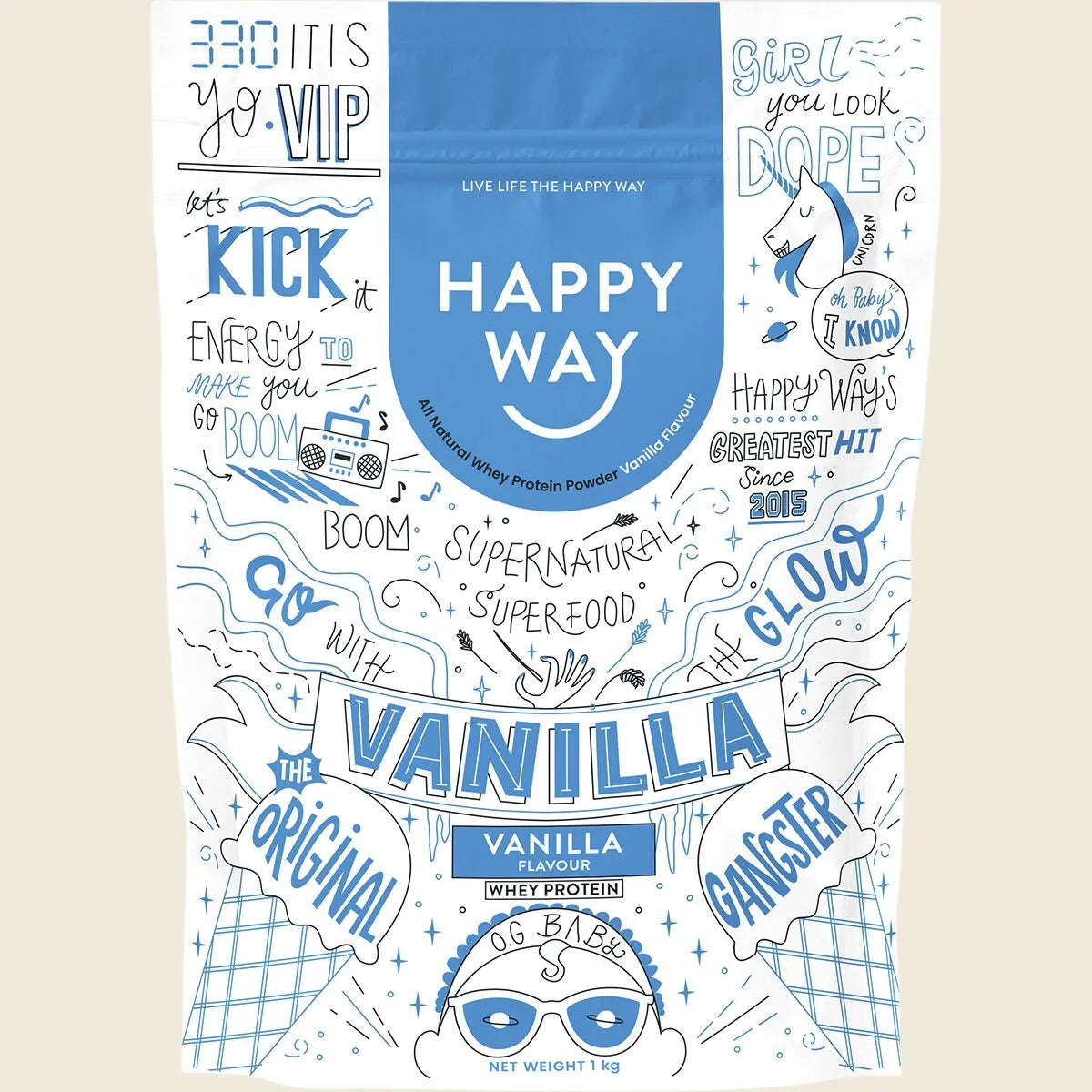 Whey Protein Powder Vanilla 1kg