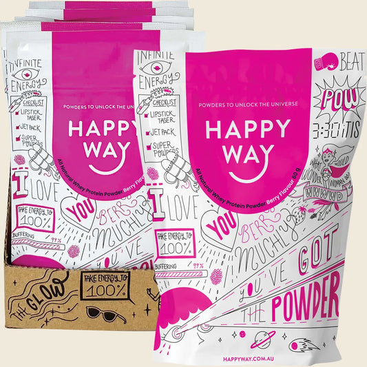 Whey Protein Powder Berry 6x60g