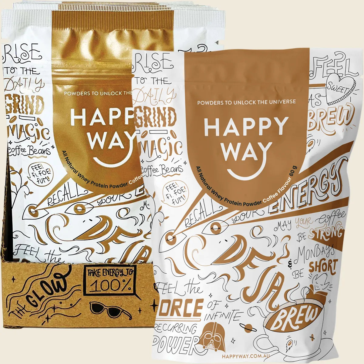 Whey Protein Powder Coffee 6x60g
