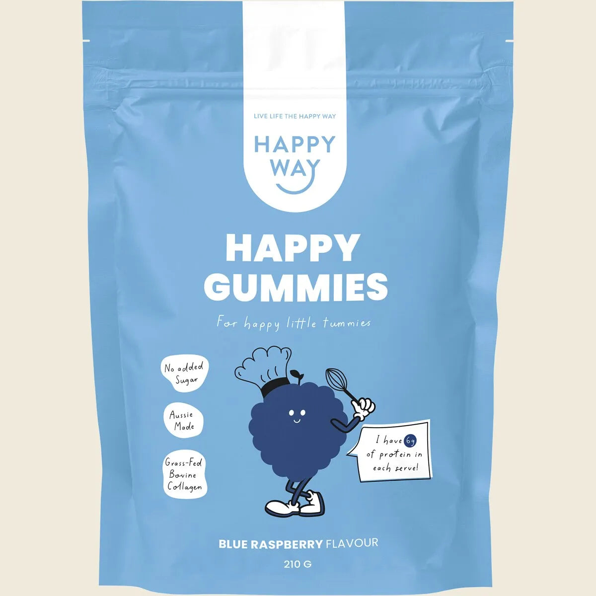 Happy Gummies Blue Raspberry 210g