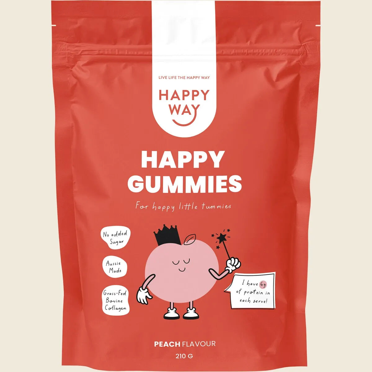 Happy Gummies Peach 210g