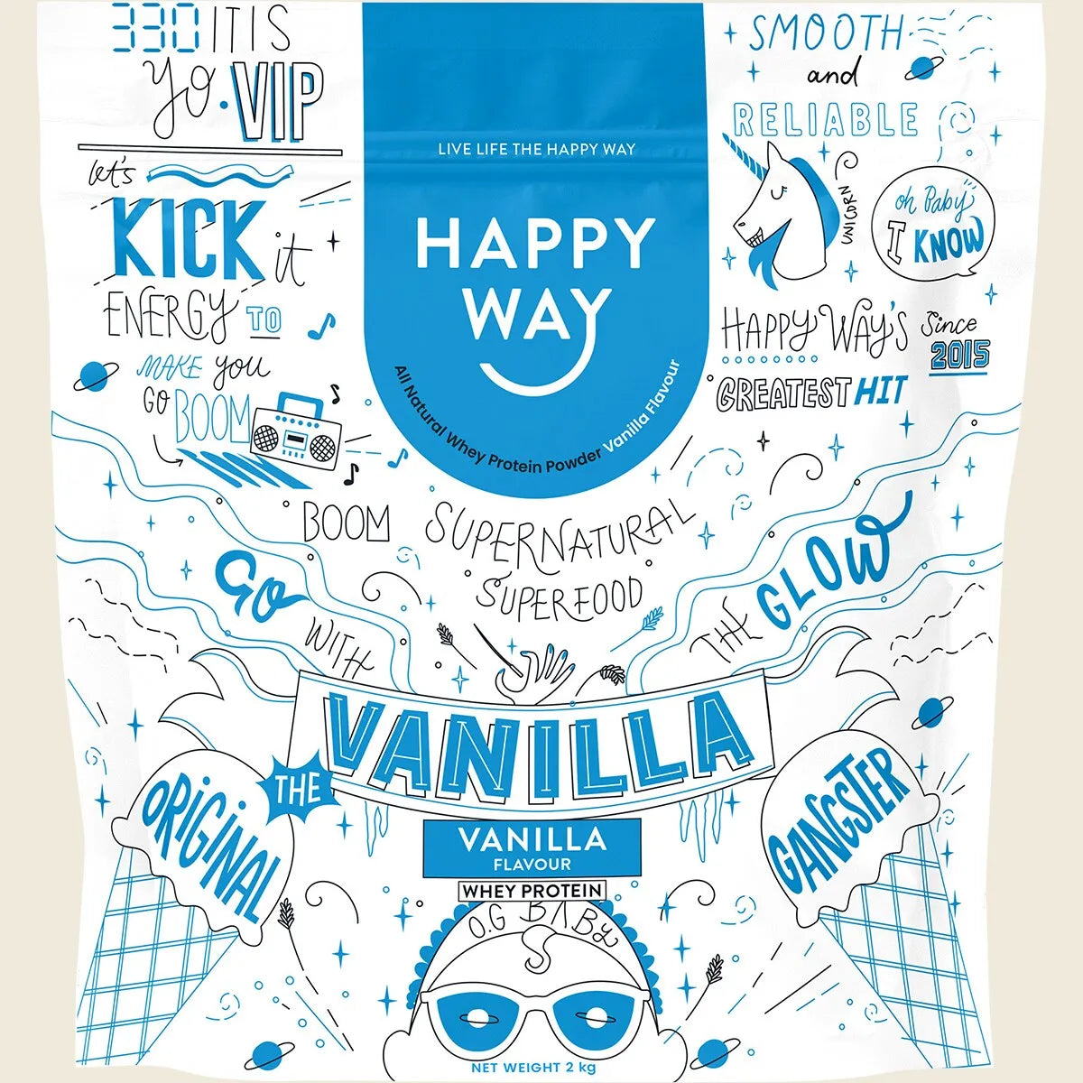 Whey Protein Powder Vanilla 2kg