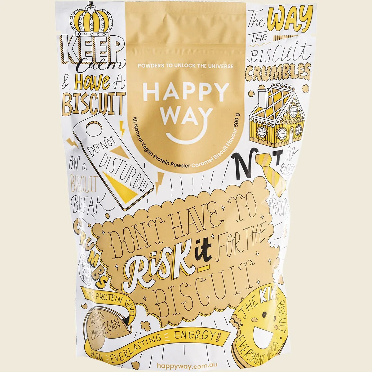 Vegan Protein Powder Caramel Biscuit 500g
