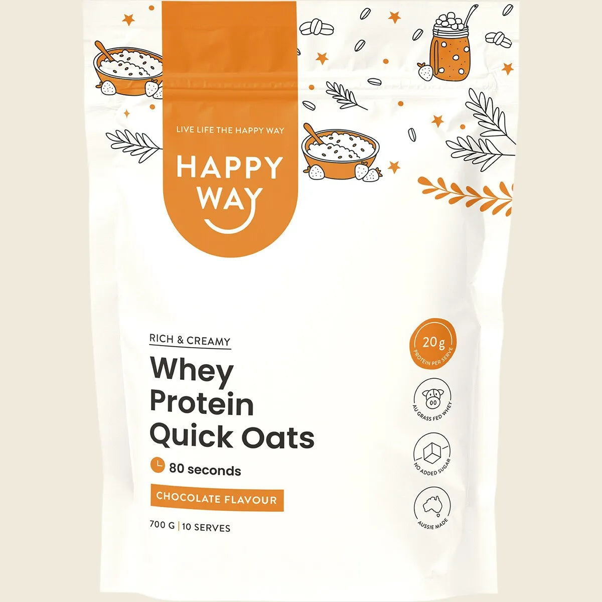 Whey Protein Quick Oats Chocolate 700g