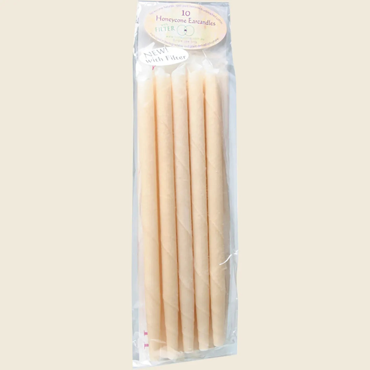 Ear Candles with Filter 100% Unbleached Cotton 10pk