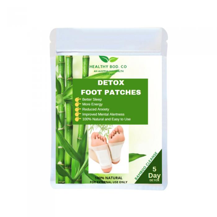 Healthy Bod. Co Detox Foot Patches Bamboo X 10 Patches (5 Pairs For 5 Day Detox)